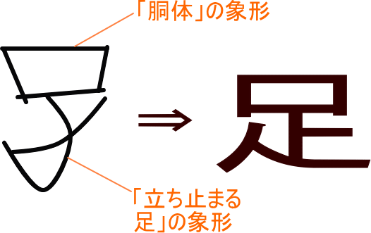 足 という漢字の意味 成り立ち 読み方 画数 部首を学習